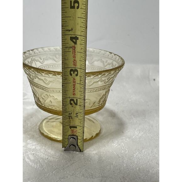 One Federal Depression Glass Patrician Spoke AMBER Low-Footed Sherbet Dish - Picture 2 of 3